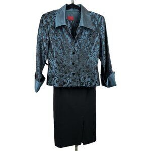 Stunning JS Collections Beaded Evening Jacket and Worthington Stretch Skirt